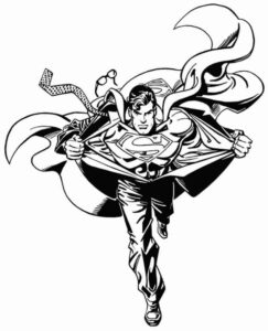 Desenho de Superman Super Homem Desenho Colorir Imprimir 010
