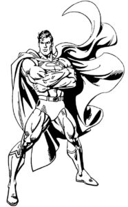 Desenho de Superman Super Homem Desenho Colorir Imprimir 011