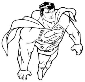 Desenho de Superman Super Homem Desenho Colorir Imprimir 013