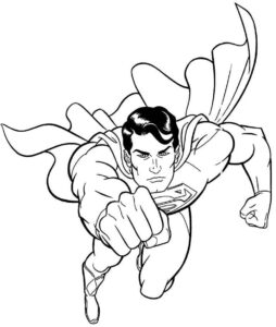 Desenho de Superman Super Homem Desenho Colorir Imprimir 015