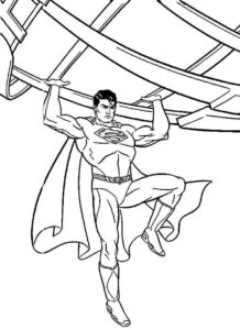 Desenho de Superman Super Homem Desenho Colorir Imprimir 016
