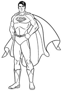 Desenho de Superman Super Homem Desenho Colorir Imprimir 019