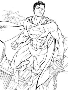 Desenho de Superman Super Homem Desenho Colorir Imprimir 024