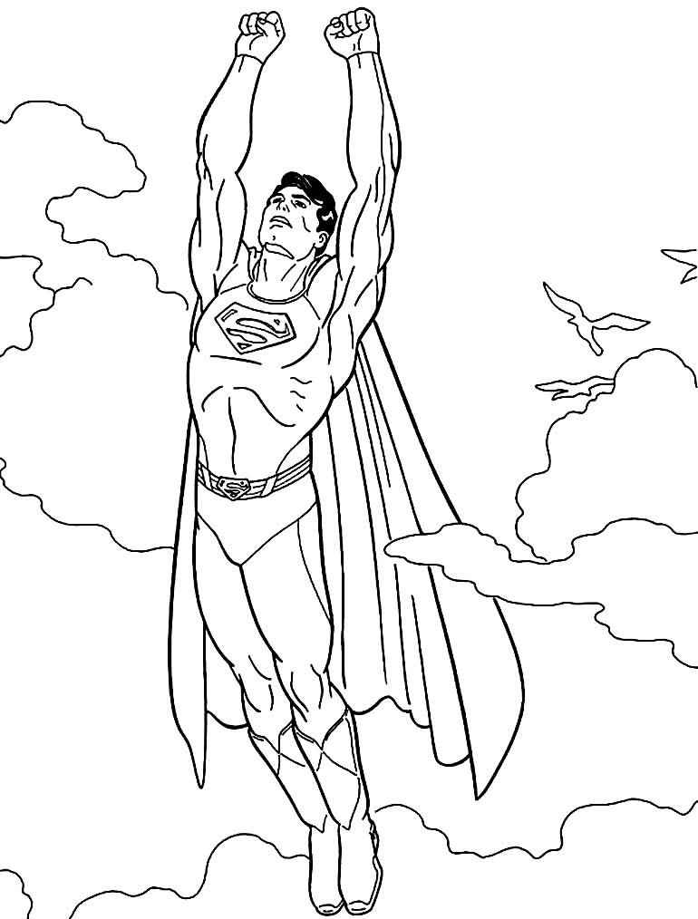 Desenho de Superman Super Homem Desenho Colorir Imprimir 027