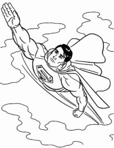 Desenho de Superman Super Homem Desenho Colorir Imprimir 034
