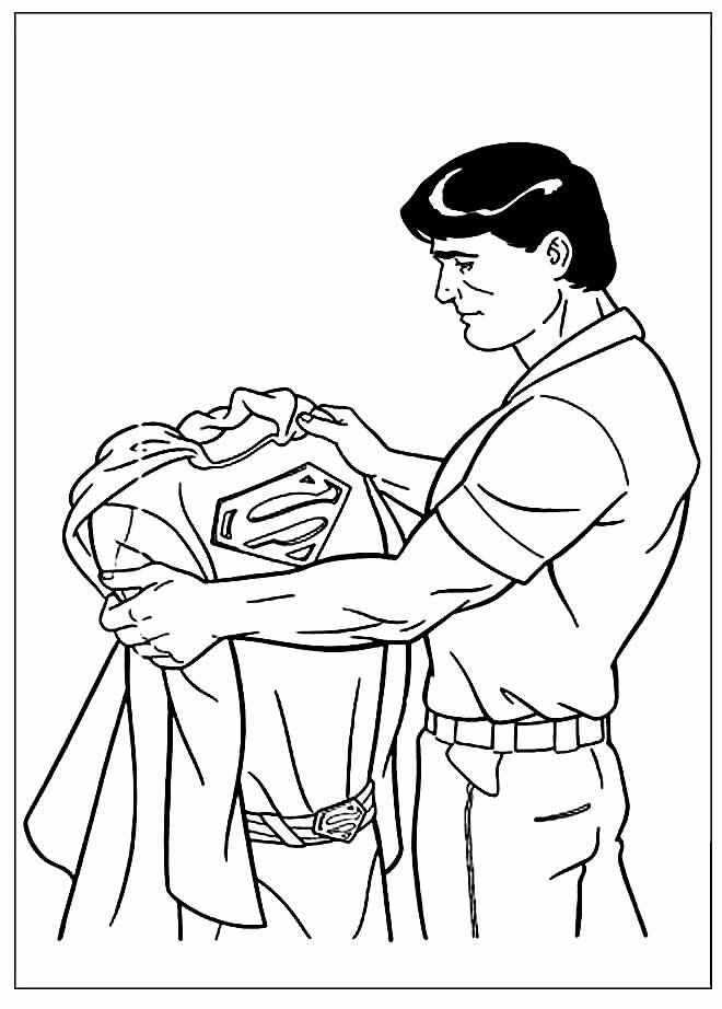 Desenho de Superman Super Homem Desenho Colorir Imprimir 036