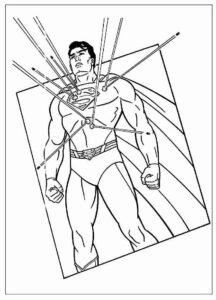 Desenho de Superman Super Homem Desenho Colorir Imprimir 040
