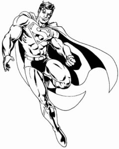 Desenho de Superman Super Homem Desenho Colorir Imprimir 045
