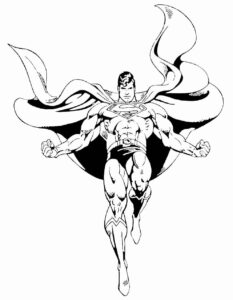 Desenho de Superman Super Homem Desenho Colorir Imprimir 047