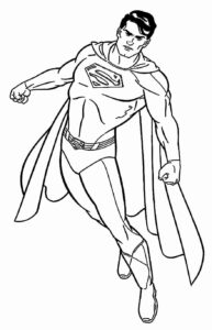 Desenho de Superman Super Homem Desenho Colorir Imprimir 050