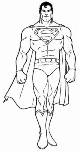 Desenho de Superman Super Homem Desenho Colorir Imprimir 053