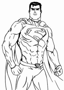 Desenho de Superman Super Homem Desenho Colorir Imprimir 054