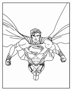 Desenho de Superman Super Homem Desenho Colorir Imprimir 055