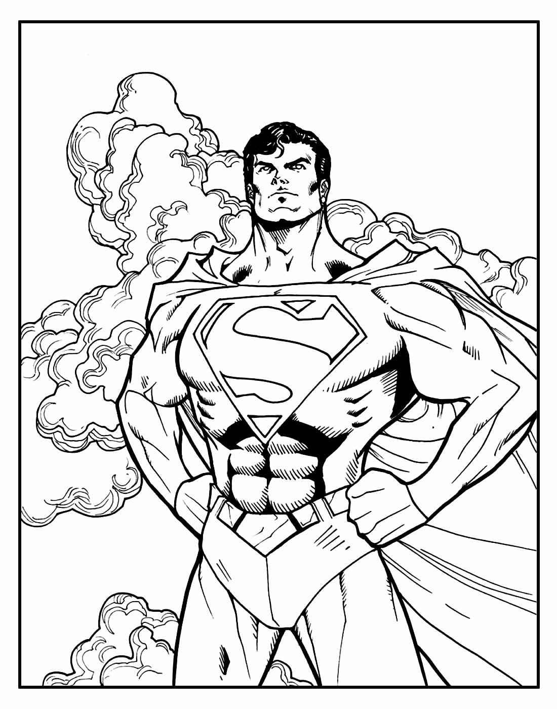 Desenho de Superman Super Homem Desenho Colorir Imprimir 057