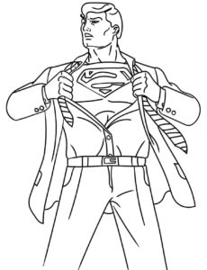 Desenho de Superman Super Homem Desenho Colorir Imprimir 065
