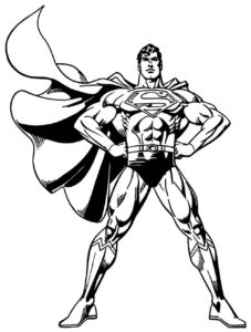 Desenho de Superman Super Homem Desenho Colorir Imprimir 067