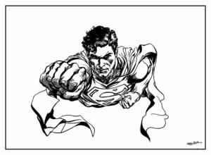 Desenho de Superman Super Homem Desenho Colorir Imprimir 070
