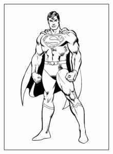 Desenho de Superman Super Homem Desenho Colorir Imprimir 071