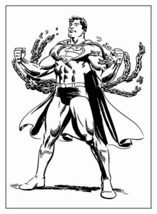 Desenho de Superman Super Homem Desenho Colorir Imprimir 072