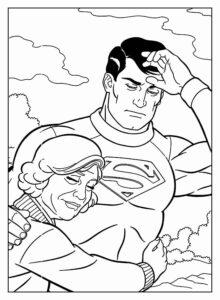 Desenho de Superman Super Homem Desenho Colorir Imprimir 073