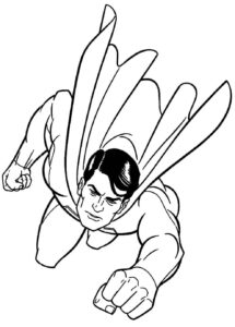 Desenho de Superman Super Homem Desenho Colorir Imprimir 074