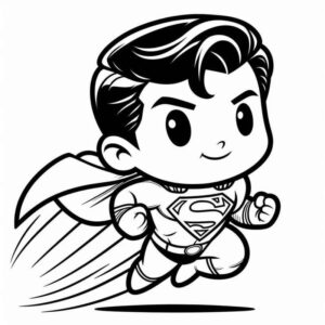 Desenho de Superman Super Homem Desenho Colorir Imprimir 079
