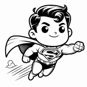 Desenho de Superman Super Homem Desenho Colorir Imprimir 080