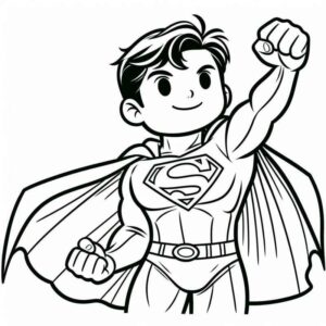 Desenho de Superman Super Homem Desenho Colorir Imprimir 084