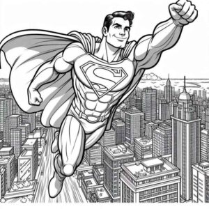Desenho de Superman Super Homem Desenho Colorir Imprimir 089