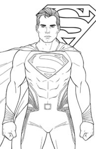 Desenho de Superman Super Homem Desenho Colorir Imprimir 091