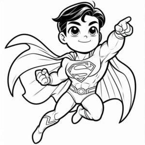 Desenho de Superman Super Homem Desenho Colorir Imprimir 097