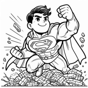 Desenho de Superman Super Homem Desenho Colorir Imprimir 098