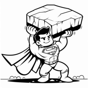 Desenho de Superman Super Homem Desenho Colorir Imprimir 107