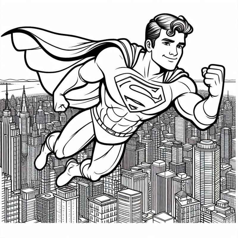 Desenho de Superman Super Homem Desenho Colorir Imprimir 108