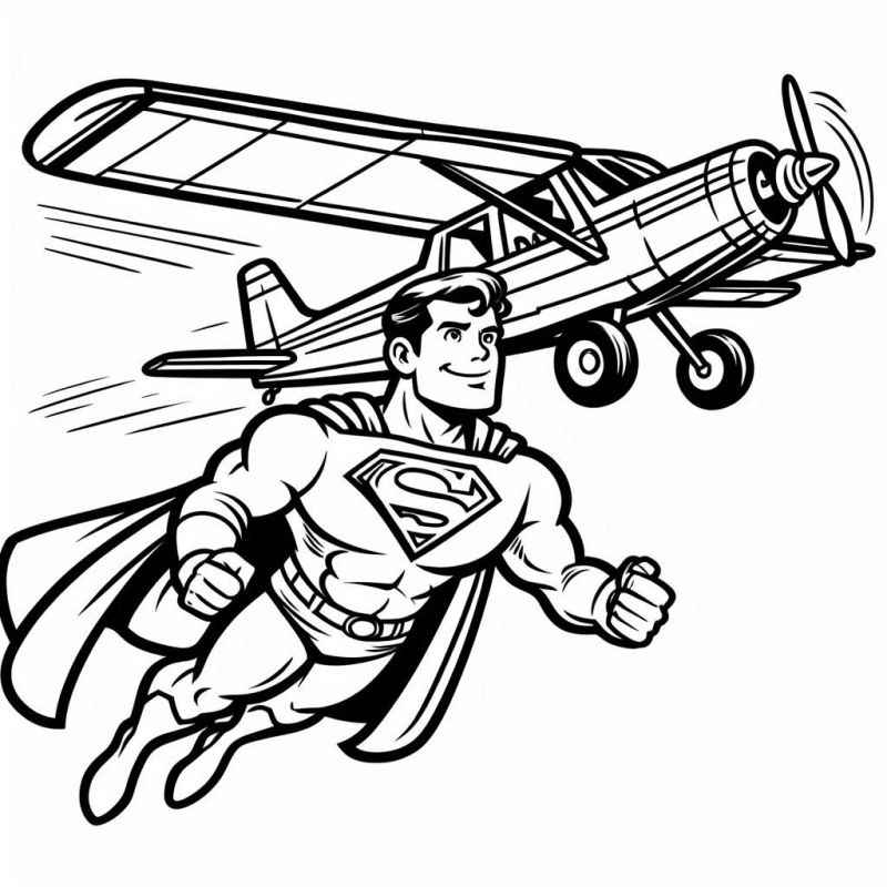 Desenho de Superman Super Homem Desenho Colorir Imprimir 110