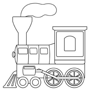 Desenho de Trem Desenho Colorir Imprimir 01