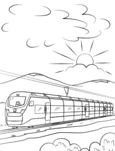 Desenho de Trem Desenho Colorir Imprimir 05