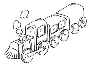 Desenho de Trem Desenho Colorir Imprimir 12