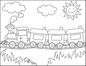 Desenho de Trem Desenho Colorir Imprimir 19