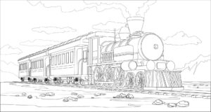 Desenho de Trem Desenho Colorir Imprimir 22