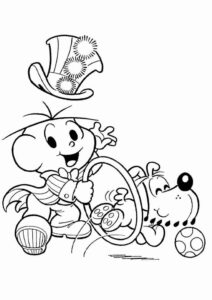 Desenho de Turma Da Monica Para Colorir Cebolinha Magico