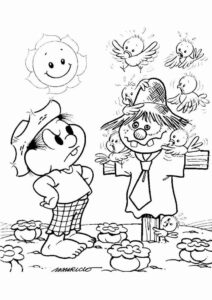Desenho de Turma Da Monica Para Colorir Chico Bento