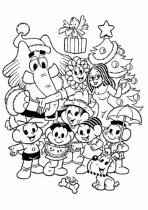 Desenho de Turma Da Monica Para Colorir Completa
