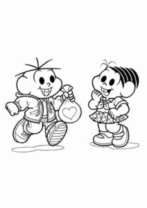 Desenho de Turma Da Monica Para Colorir Dinheiro