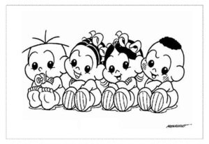 Desenho de Turma Da Monica Para Colorir E Imprimir Baby