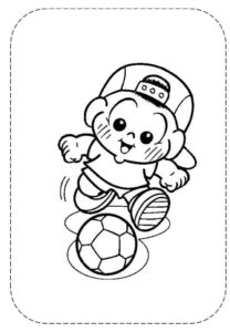Desenho de Turma Da Monica Para Colorir E Imprimir Cascao Baby Futebol