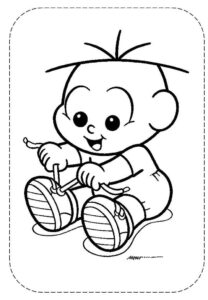 Desenho de Turma Da Monica Para Colorir E Imprimir Cebolinha Baby