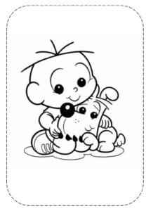 Desenho de Turma Da Monica Para Colorir E Imprimir Cebolinha Baby Bidu 208x300