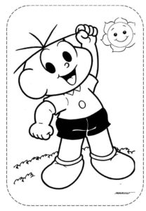 Desenho de Turma Da Monica Para Colorir E Imprimir Cebolinha Sol