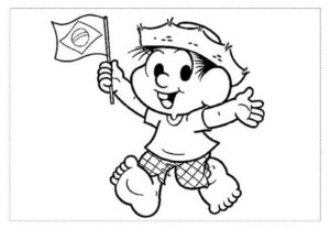 Desenho de Turma Da Monica Para Colorir E Imprimir Chico Bento Brasil
